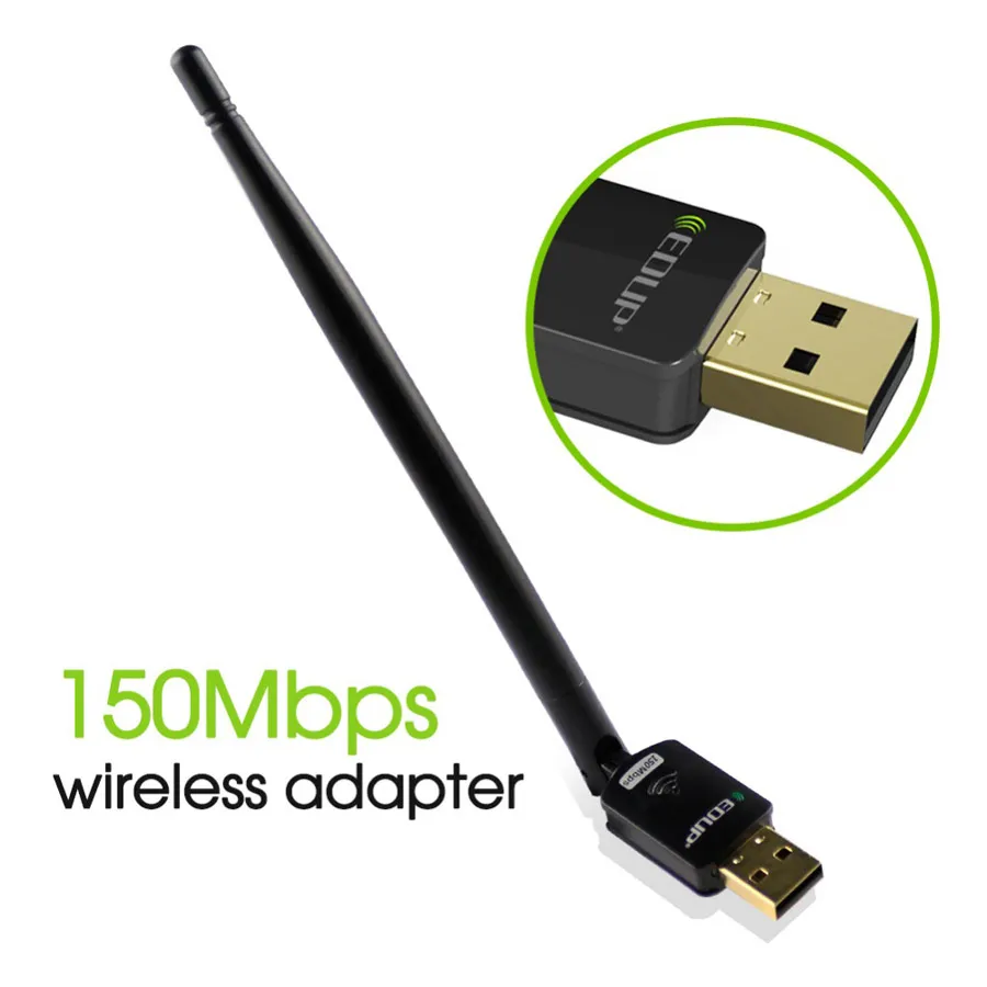 Edup Cle USB Wifi Sans Fil Adaptateur Wifi Récepteur Ethernet Carte Pour PC  Ordinateur - transmission 2,4 G jusqu'à 150 Mbps