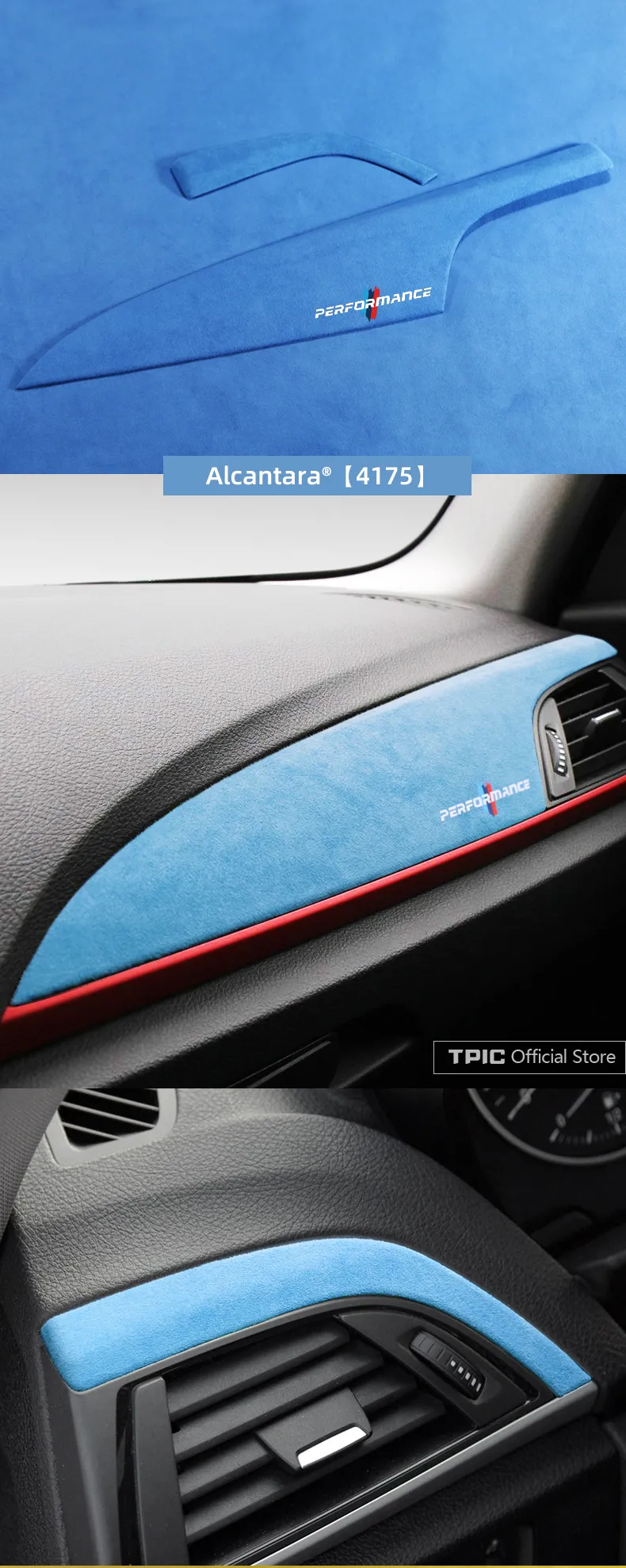 ALCANTARA Wrap ABS Abdeckung Auto Mittelkonsole Instrumententafel