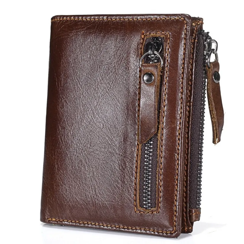 Luxury Mens Genuine Leather Wallet With Zipper Money Clip Designer Credit Card Holder Mens Leather Coin Pouch Pouch Wedding Gifts For Man From Ds fashion 8.58 DHgate.Com