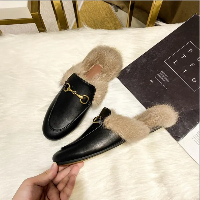 Newluxe casual shoes mens women fur designer slides,Smoking Slipper,Leather star slippers,fashion luxe slides b93