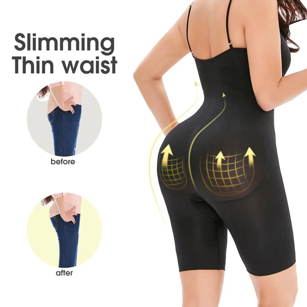 Women Firm Full Body Shaper Best Shaper Shorts Tummy Back Fat Corset  Elastic Waist Trainer Bodysuit Butt Lifter Thigh Shapewear T200819