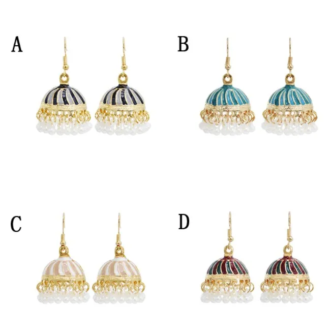 Nuovo stile Orecchini in oro retrò di moda bohémien indiani per donne squisite orecchini in moda di nappe campanelli