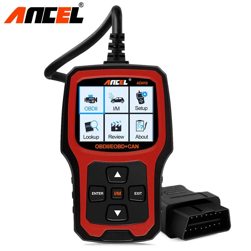 Ancel AD410 OBD2 Professionele Automotive Scanner OBD Motorcodlezer Multi Talen Levensduur Gratis Update ODB Diagnostic Tool