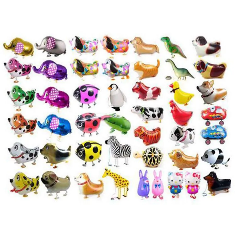 Автоматические Уплотнительные Детские игрушки Baloon Walking Pet животных Гелий Алюминиевая фольга шар Подарок на Рождество Свадьба День рождения вечеринок