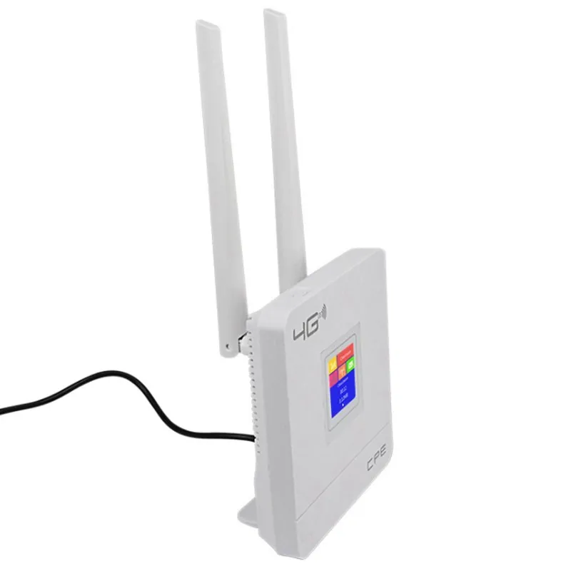Monland Cpe903 3G 4G Punto Caliente Portátil LTE WiFi Router Puerto WAN/LAN Antenas Externas Dobles Router Cpe Inalámbrico Desbloqueado con Ranura para Tarjeta Sim Enchufe de La UE 