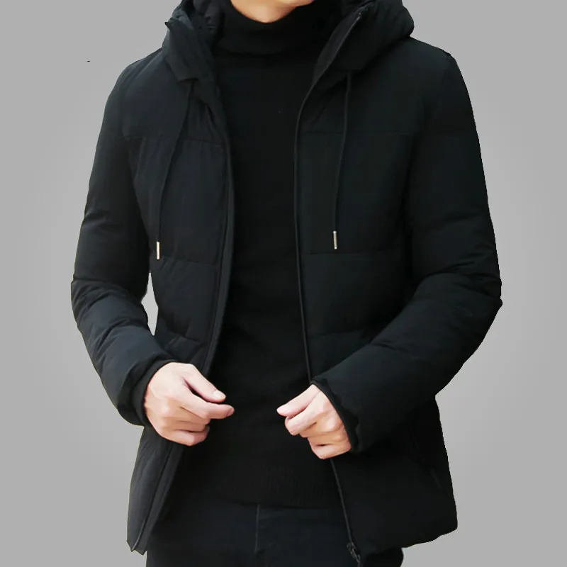 Merk Winterjack Herenkleding 2020 Casual Hooded Collar Fashion Winter Coat Parka Mens Bovenkleding Warm Fit Slanke 4XL