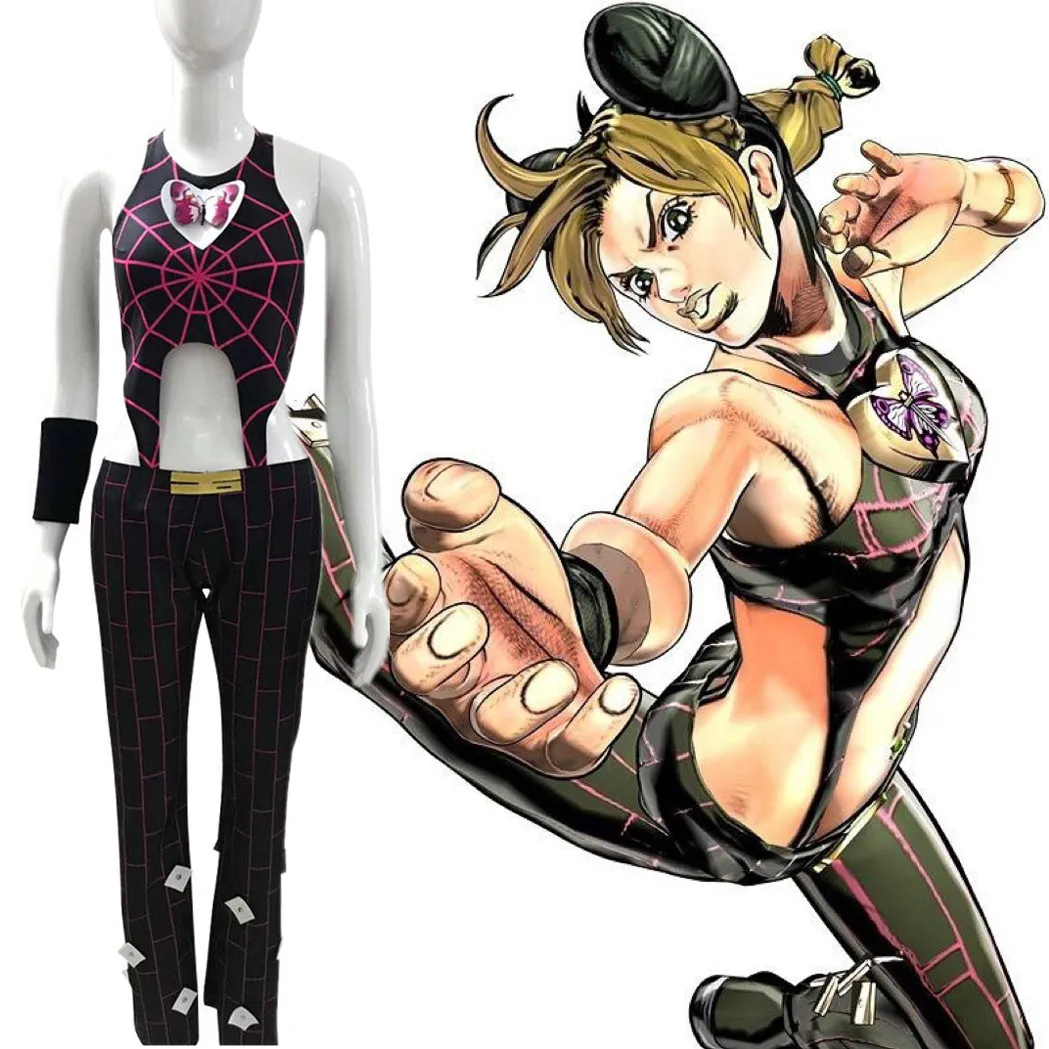 Bizarre Aventura 6 Pedra Oceano do Anime JoJo Jolyne Cujoh Cosplay JoJo Jolyne Cujoh Peruca Cosplay