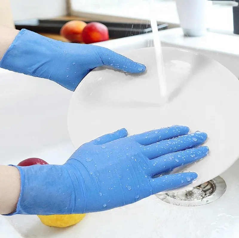 Warehouse Factory Wholesale Disposable Nitrile Gloves With Food Grade Hand Guard Household Kitchen Cleaning And Waterproof EEA2036