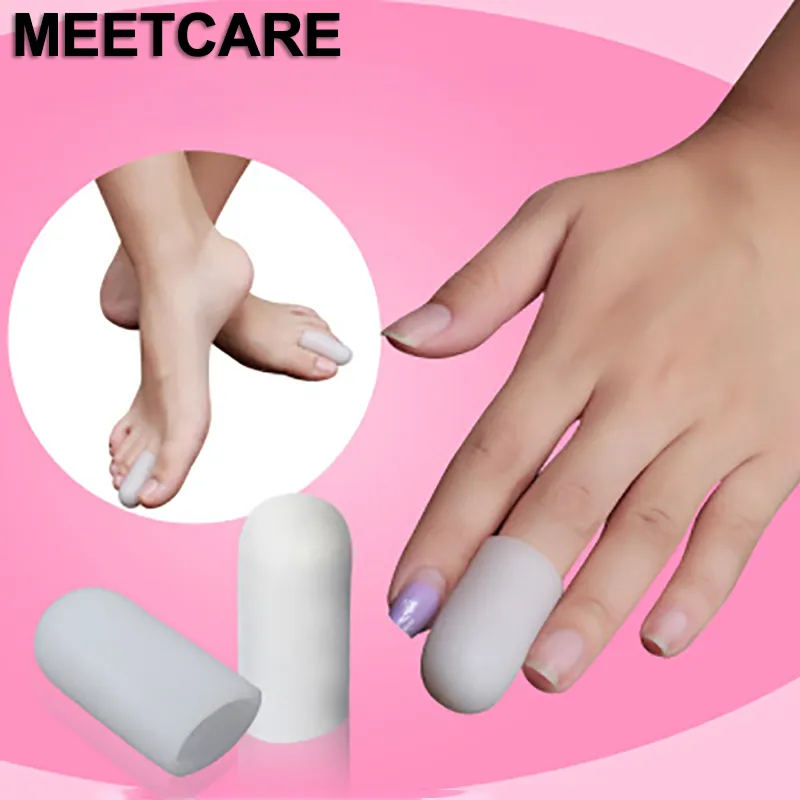 1Pair Silicone Toe Sleeve Gel Toe Cap Cover Protector för nagelskada Kokongblåsor Calluses Phalangeal Treatment Foot Care
