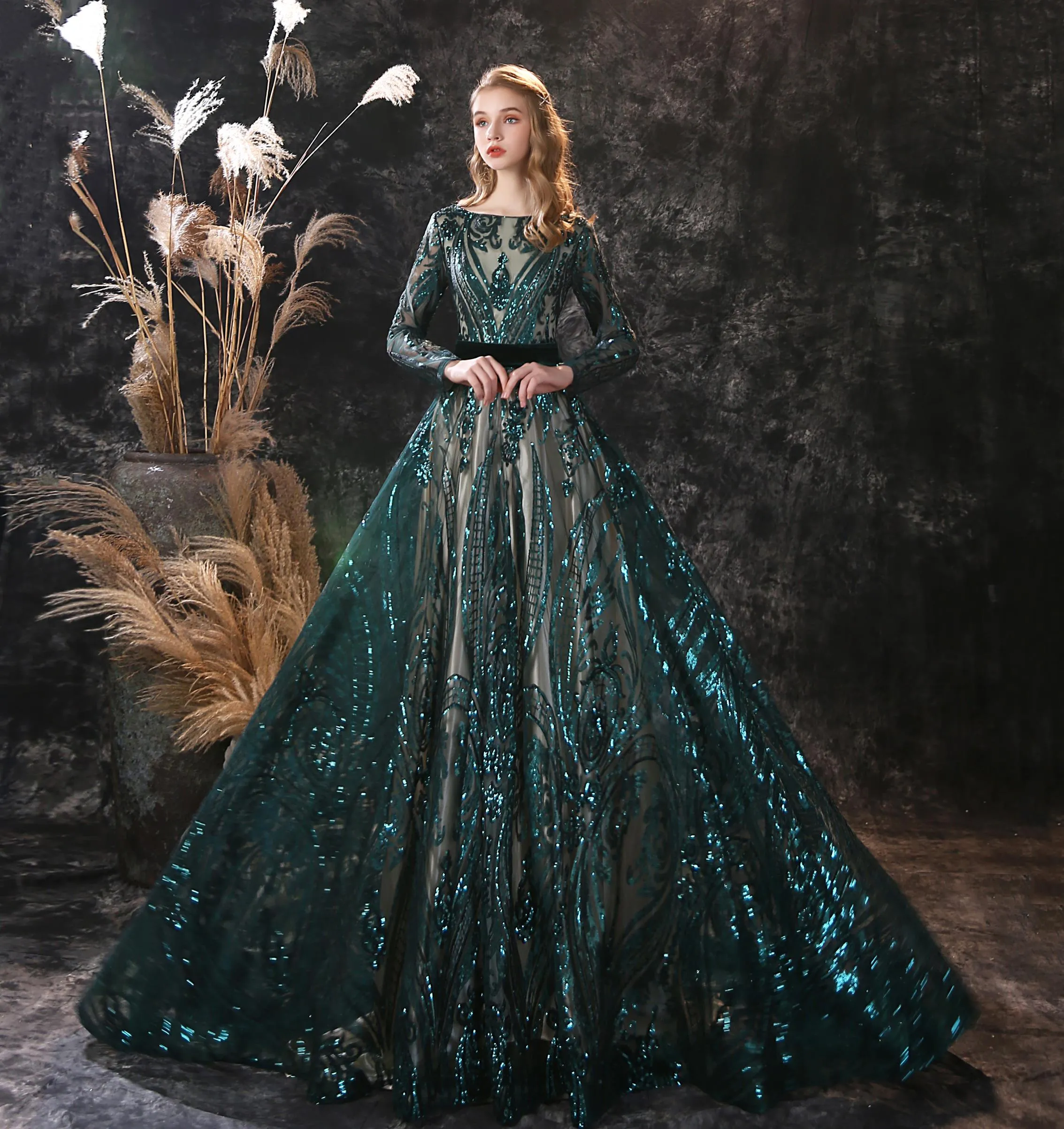 Illusion Homecoming Dress with Lace Applique Sequins, Long Sleeve, Lace-Up  Back, Sweep Train from Dhgate Cocktail Dresses - price 121.31