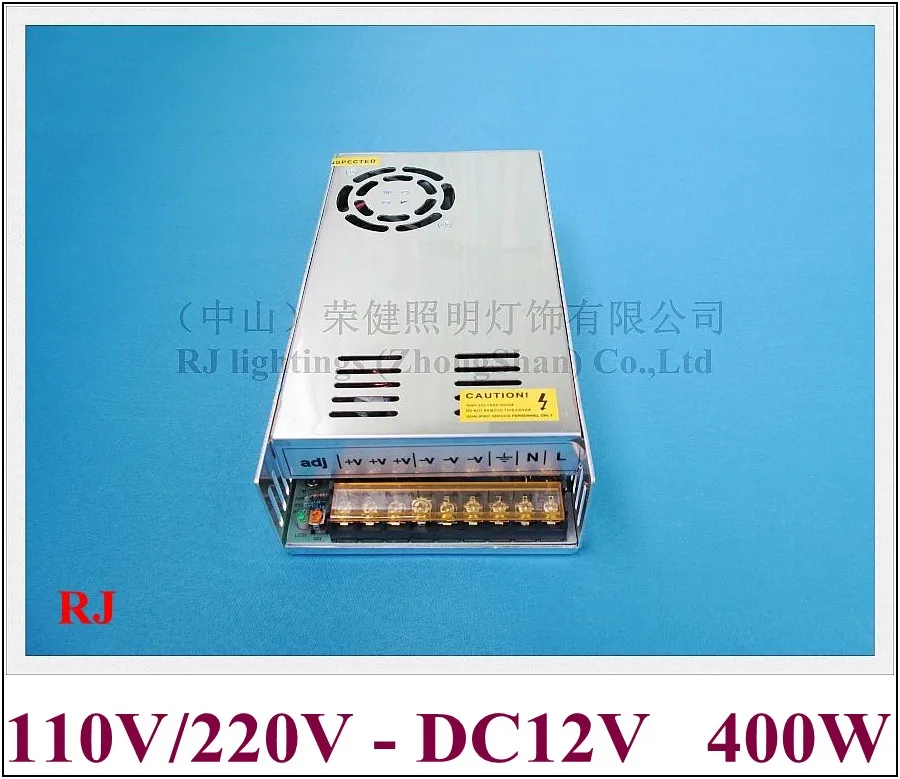 DC12V 400W LED switching power supply LED switch power transformer driver input AC110V / AC220V output DC12V 400W 33A CE ROHS