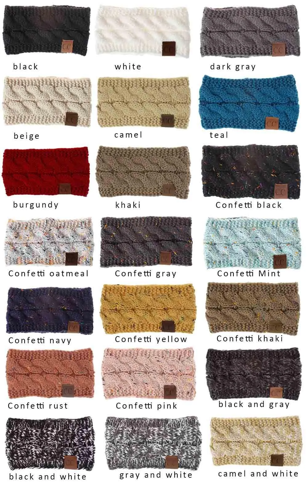 CC Hairband Colorful Knitted Crochet Twist Headbands Wide  display picture 3