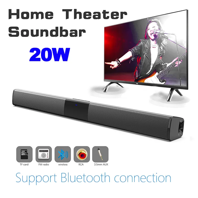 BS-28B Bluetooth Speaker SoundBar Portable Heavy Bass Wireless Remote Control Desktop Car Speaker Hemteater med PC-telefon