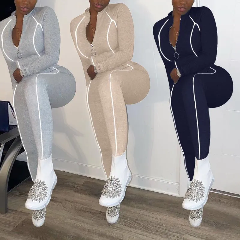 Women s Tracksuit Set 2024 Spandex Sportswear Casual Skinny Navel Top Pants Light Yellow Gray Dark Blue
