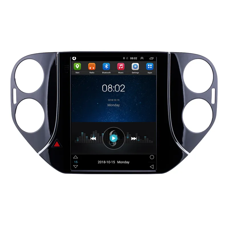 9,7 tum Android Car Video Navi System för 2010-2016 VW Volkswagen Tiguan 4G WiFi Mirror Link OBD2 backview