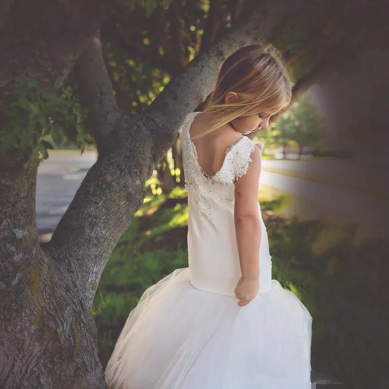 Mermaid style flower girl dress sale
