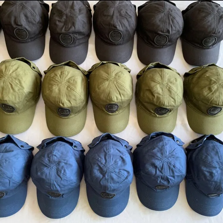 Twee glazen CP COMPANY caps outdoor GOGGLE snapbacks heren CP baseball caps zwart blauw legergroen2845145