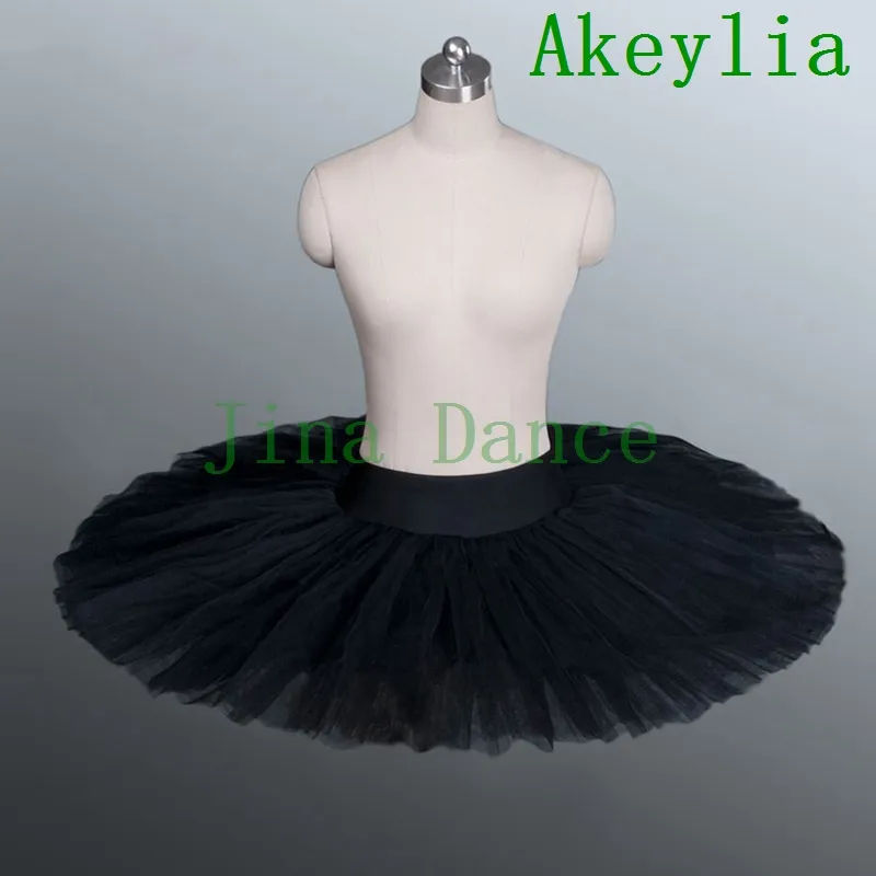 Beige Ballett-Probe-Tutu-Rock für Kinder, schwarz, halbes Ballett-Tutu, weiß, professionelle Probe-Ballettplatte, zum Üben von Pfannkuchen-Tutus285b