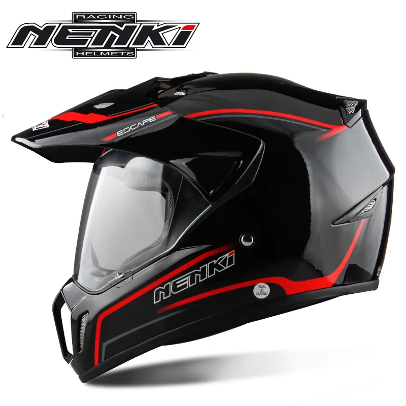 Nenki Black Motorcycle Casco Moto Full Face Casmet Motocross Uomo Avventura  Da Uomo Downhill DH Racing Casco Moto ECE1 Da 76,63 €