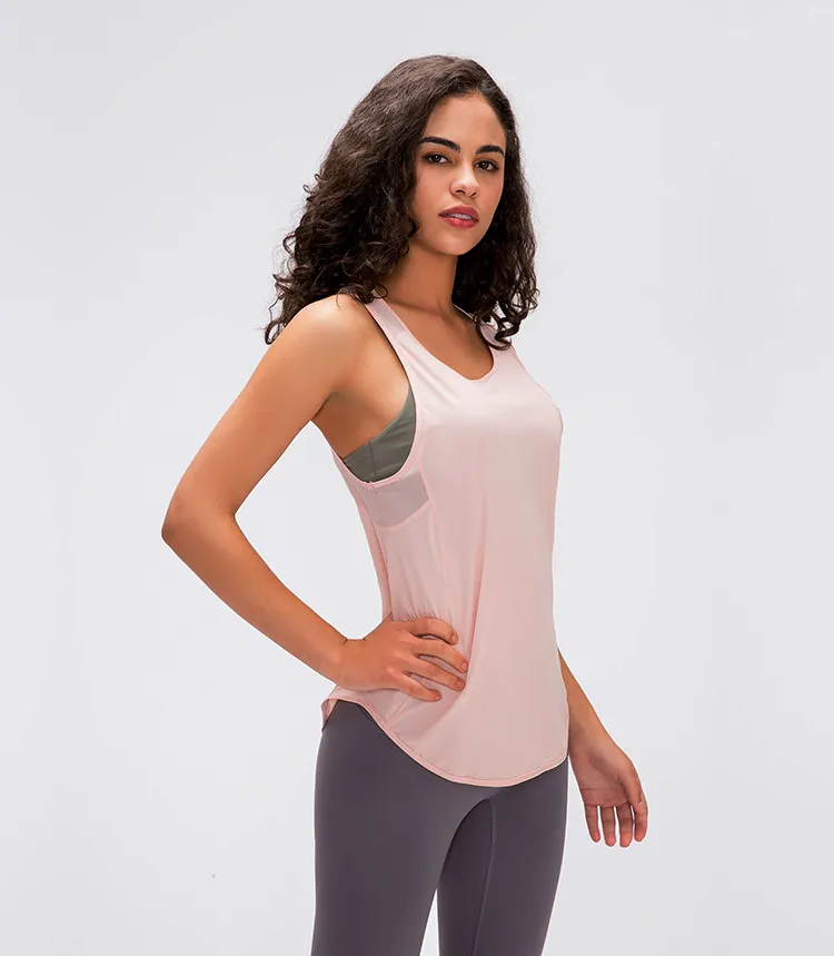 di Quick Dry Donne sveglie Mesh vestiti allenamento Camicie Yoga Tops palestra camice corsa canotte per le donne di sport che funziona Yoga