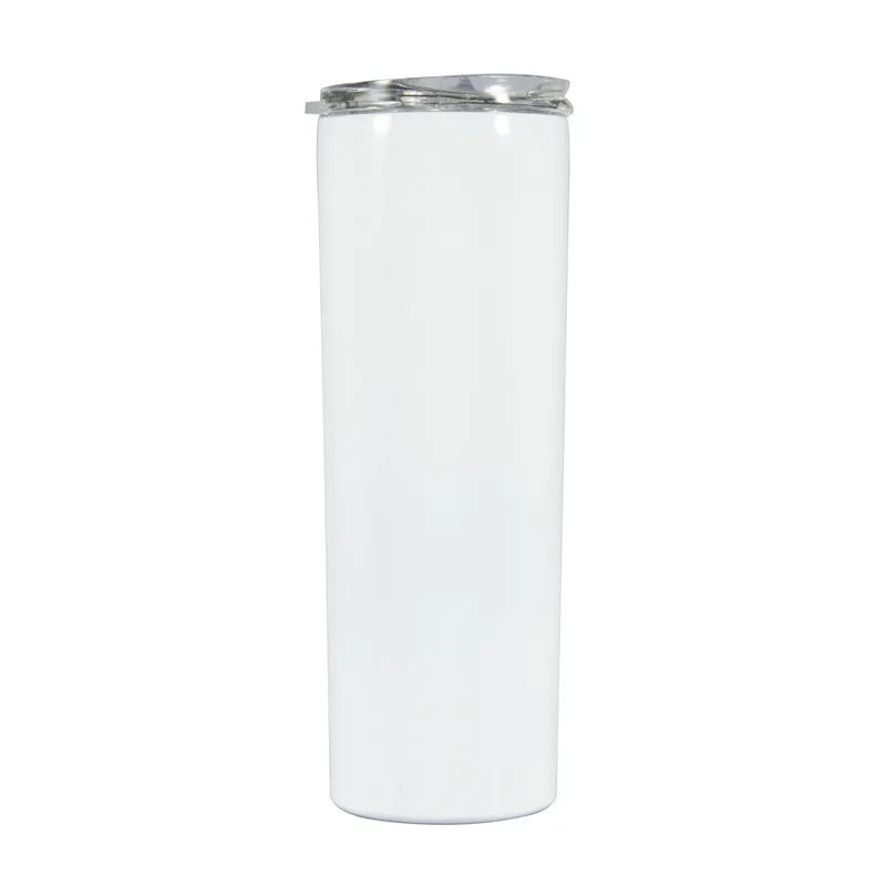 20oz blank sublimering skinny tumbler dubbel vägg rostfritt stål kopp vakuum isolerade vatten muggar för resor