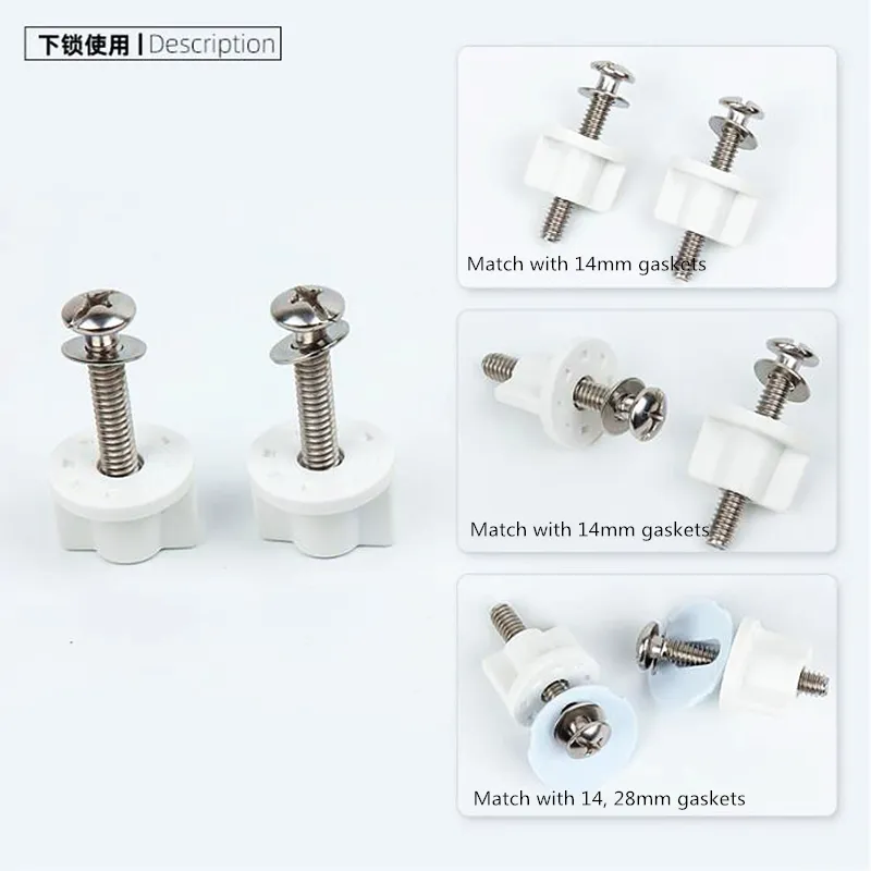 BoltPro Toilet Fastener Set Easy Install & Secure Fit For Toilet Lid