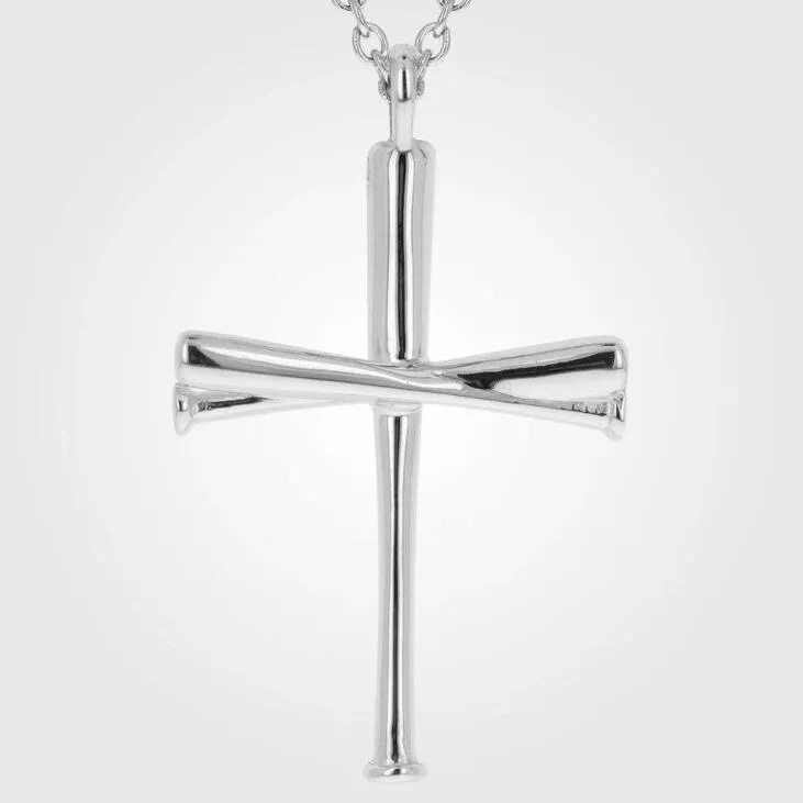 2020 Baseball Bat Cross Pendant Necklace STAINLESS STEEL ORIGINAL BAT CROSS