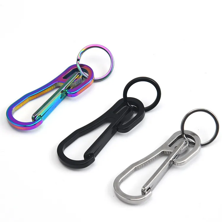 Klucz ze stali nierdzewnej Klucz QuickDraw Wysokiej jakości Rainbow Ceyring wisi uchwyty na klęskość kluczyka Karabinka Kobiety Mężczyźni Outdoor Holders Will and Sandy