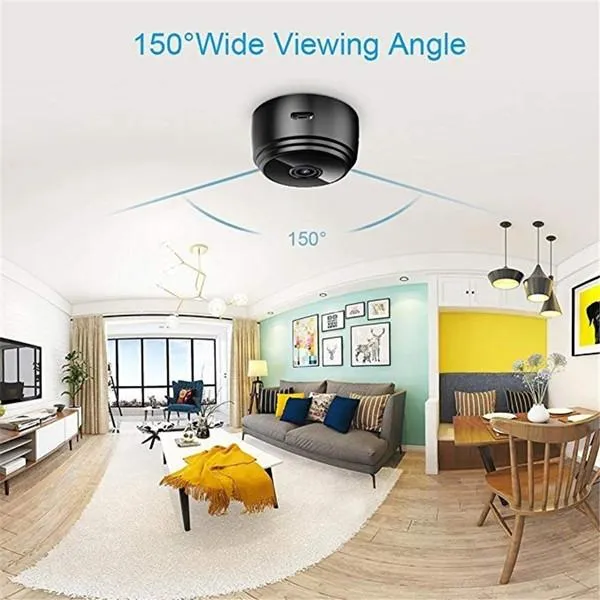 mini telecamera 1080P Full HD 150° Videocamera spia WIFI IP Sicurezza wireless Telecamere nascoste Sorveglianza domestica interna Telecamere di sicurezza per visione notturna