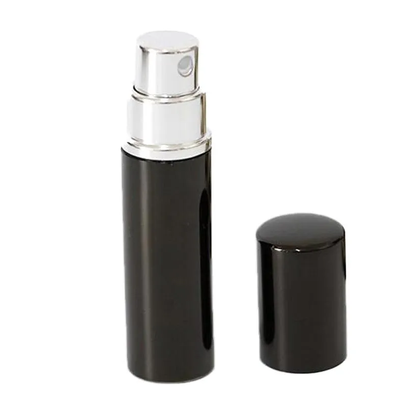 Bouteille de recharge couleur noire 5 ml 10 ml Mini bouteilles de pulvérisation d'atomiseur de parfum rechargeables portables bouteilles vides contenants cosmétiques bouteilles demander