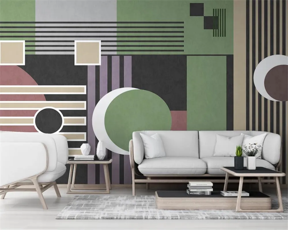 3d tapety salon geometryczny linie światło luksusowa geometria salon sypialnia WallCovering HD Tapeta