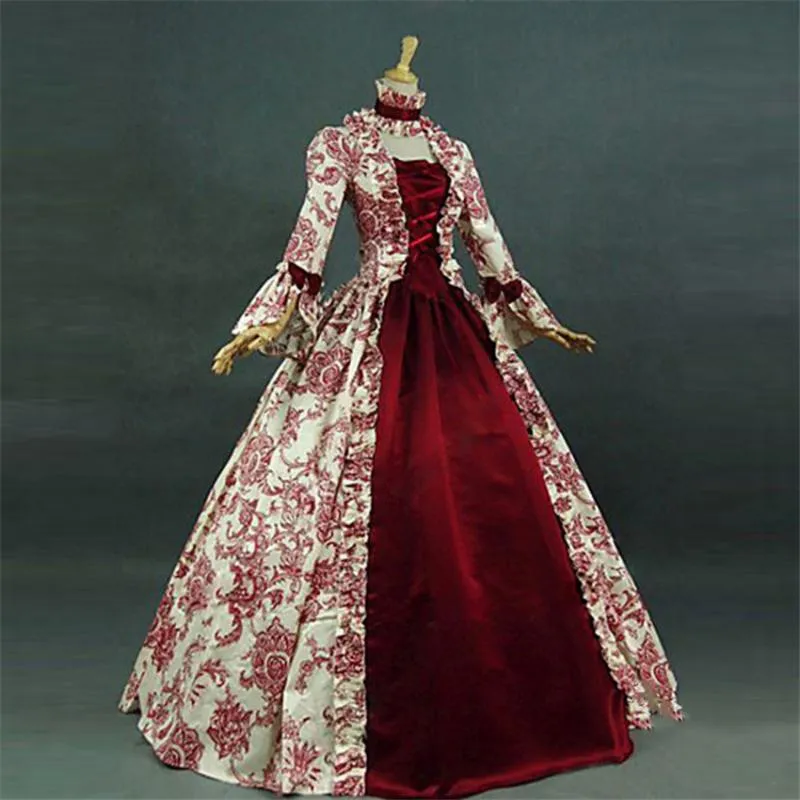 Elegant Vintage Medieval Dress S 5XL Floral Evening Gown For Women From Lugezi 53 DHgate.Com