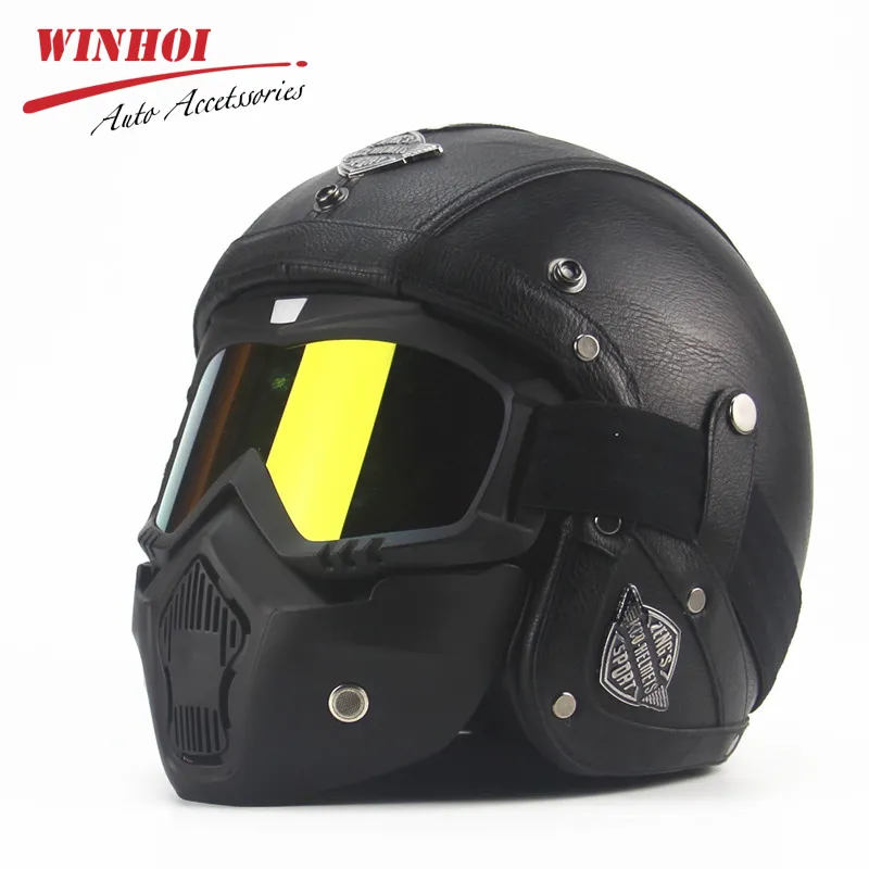 Gafas de Moto para Motocross, gafas desmontables, protección UV, esquí,  casco de cara abierta, Verano - AliExpress