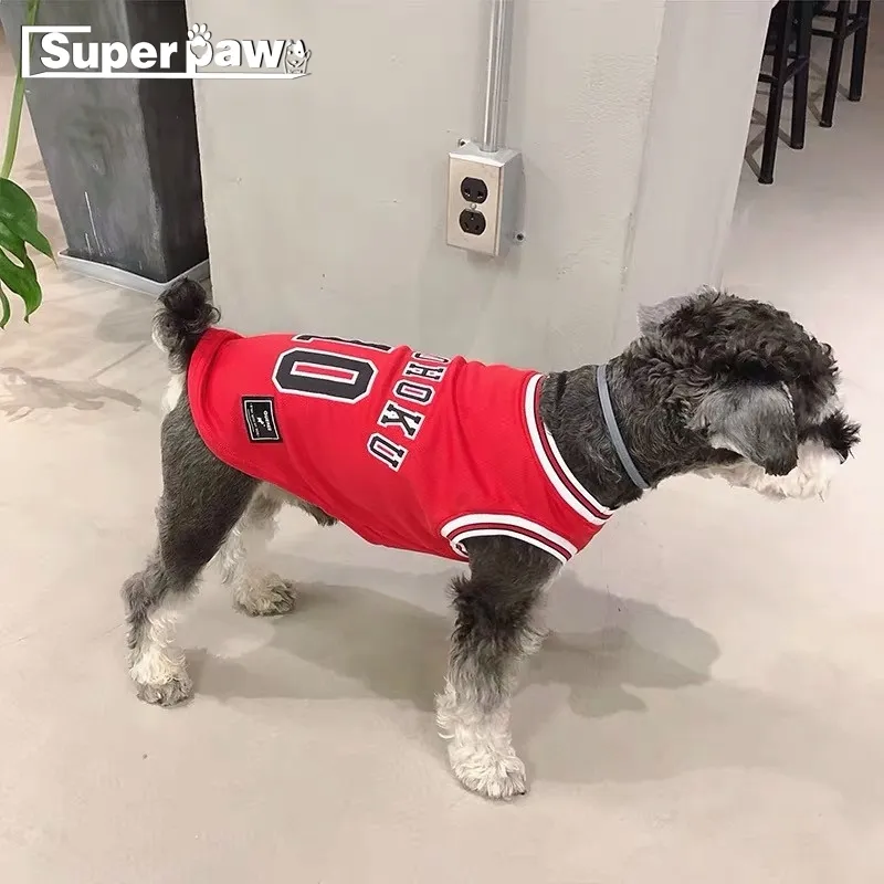 Mode hond zomer sport vest huisdier kat sweatshirt voetbal basketbal jersey kleding voor kleine medium honden Dropshipping SBC02 T200902