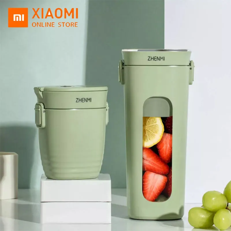 Xiaomi ZHENMI Mini Quick Juice Wireless Vacuum Portable Juicer Cup 28s Blender USB Charging 4 Leaf Steel Knife