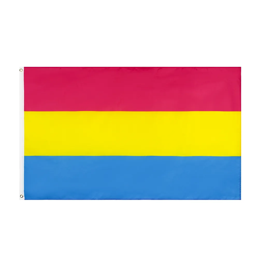 90x150cm LGBT Omnisexual Pansexuality Pan Pansexual Pride Drapeau Lesbien Gay Transgenre Prêt à Expédier