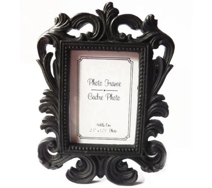 Викторианский стиль смолы WhiteBlack Baroque Picture / Photo Frame Place Держатель карты Bridal Свадебный душ Whiteblack Baroque