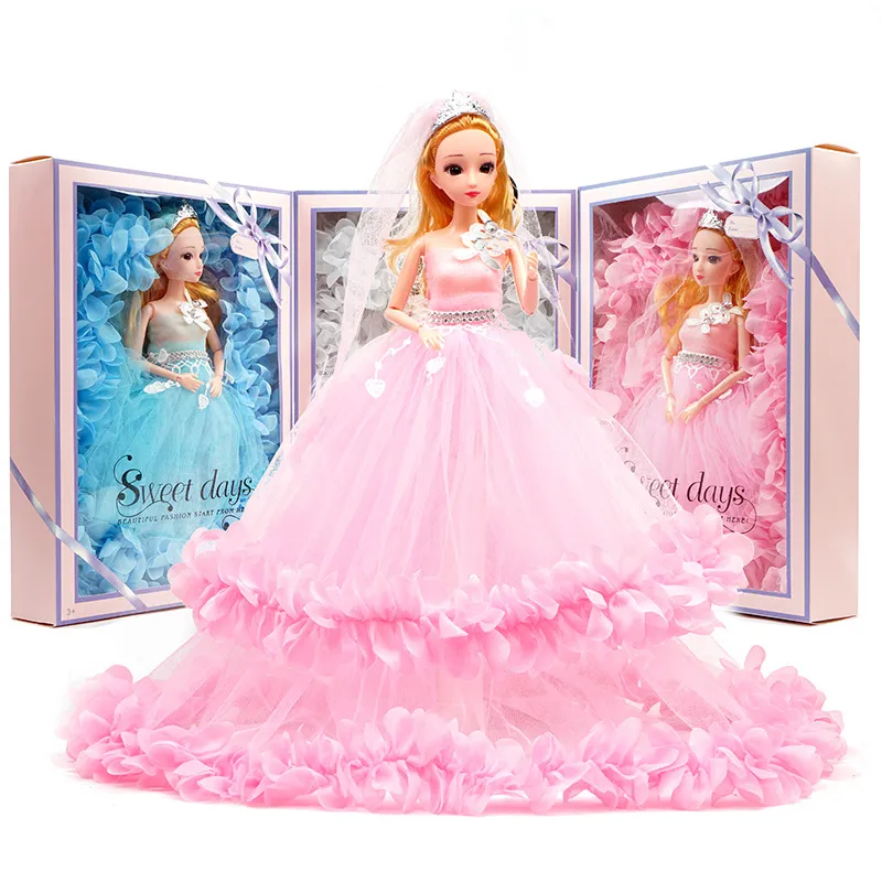 Compra online de Vestidos de baile coloridos vestidos de festa para boneca barbie  roupas de noiva de casamento(SEM BONECAS)