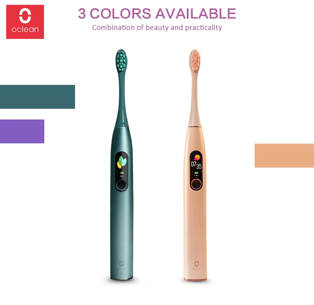 Oclean X Pro Ultrasonic Sonic Electric Toothbrush IPX7 Tooth Brush Touch Screen Automatic Fast Charging App Track For Adult
