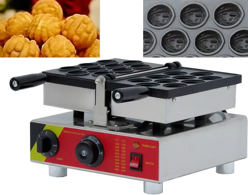 Commercial 110V/220V walnut shape waffle maker/Electric Walnut Cake Waffle Maker/Walnut Cake Making Machine