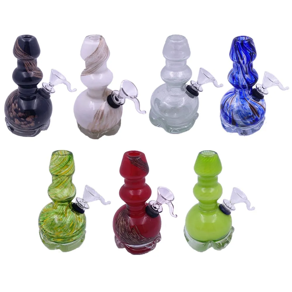 Mini Portable Soft Glass Water Pipes Smoking Hookahs