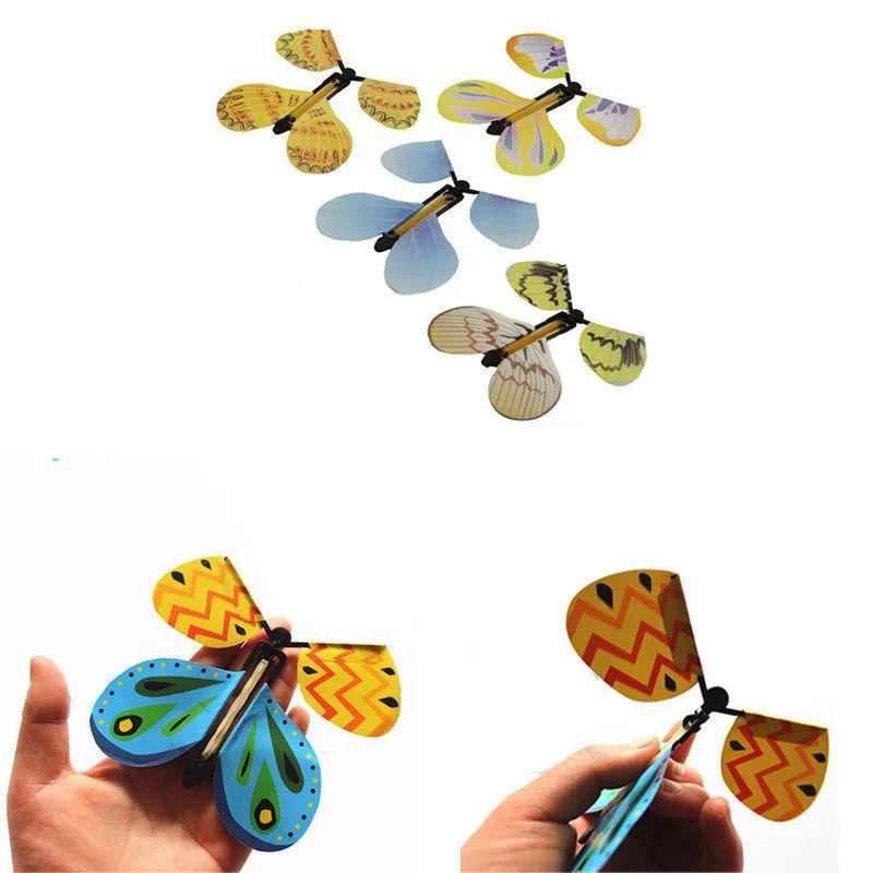 Lot De 30 Papillons Magiques Volants – Carte Surprise – Élastique – Cadeau Anniversaire/mariage – Couleurs Aléatoires