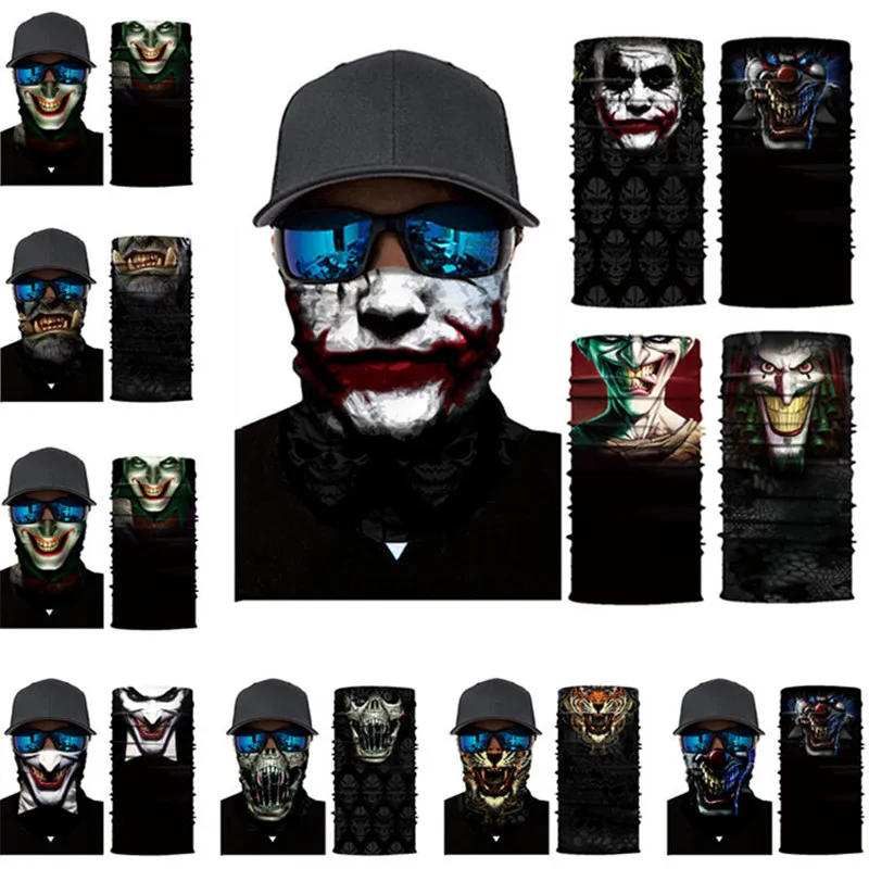 Magic Scarf Bandana Designer Face Masks Animal Pattern Multifunctional Outdoor Headscarf Breathable Sweat Skull Cown Mask 200pcs T1I2279