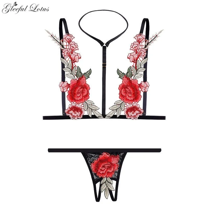 Bras Sets Micro Bikini Extreme Sexy Erotic Bra Set Embroidery Open Cupless  Crotch G String Babydoll Lenceria Lingerie From Manilabest, $22.63