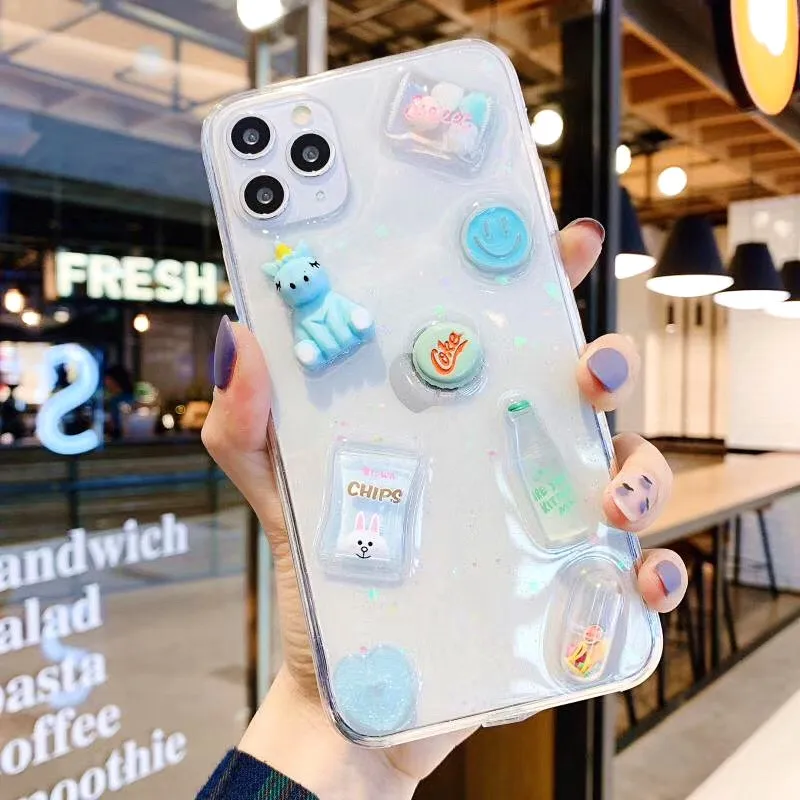 Cute Unicorn Iphone 11 Pro Max Case Cute 3D Unicorn Drink Cute