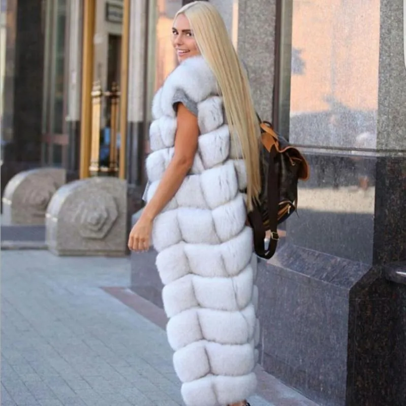White fur vest plus size shop