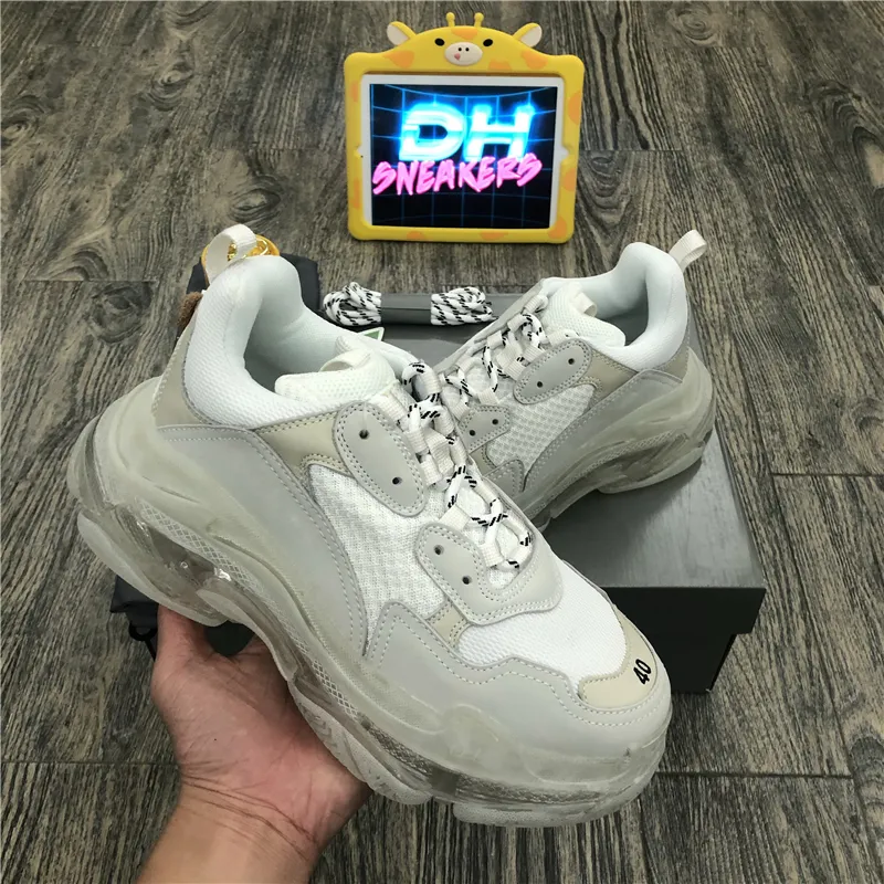 Toppkvalitet 2024 män paris designer skor mode 17fw trippel s sneakers stövlar för kvinnor grön vit sneaker vintage gammal pappa farfar casual sko mjuka utomhus tränare