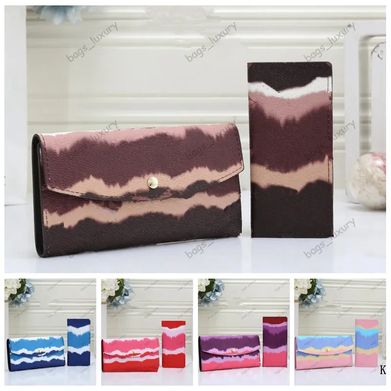 Frauen lange Brieftaschen Geldbörsen Mode Tiedye Damen Mädchen Geld Tasche Kartenhalter weibliche Brieftaschen Multifunktions-Handy-Clutch-Tasche kostenloser Versand