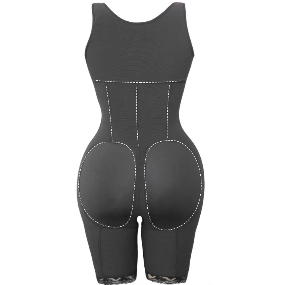 Zip Waist Lace Slimming Shaper Corset Control Shapewear Butt Lifter Strap Body Shaper Underwear Bodysuit Women Plus Size S-6xl (8)