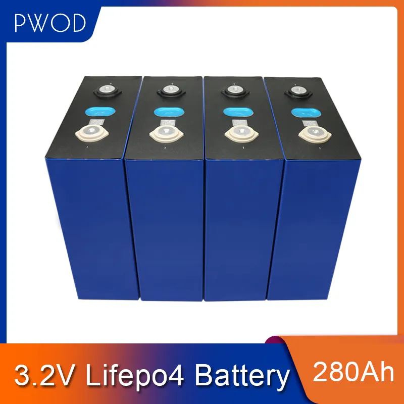 32pcs 280Ah 3.2V Lifepo4 Prismatic bateria para celular 48V280AH 24V560Ah EV RV Sistema Solar Pacote 12V 1120AH UE US TAX FREE